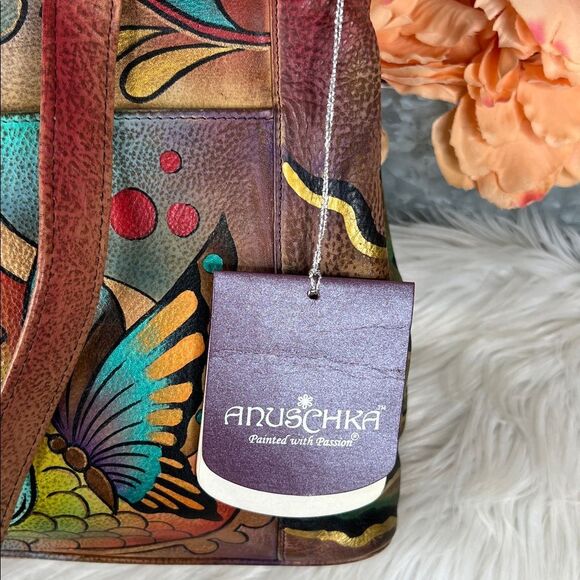 Anuschka Hand-Painted Multicolor Tote Bag - Picture 10 of 10